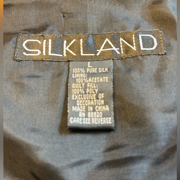 Vintage 1990’s SILKLAND patchwork jacket-100% silk - Picture 11 of 13